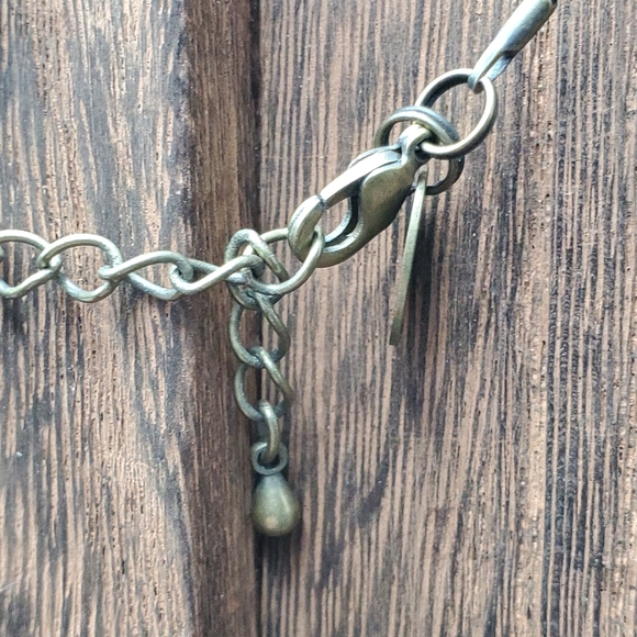 Lia Sophia Dainty Necklace Crystal Circle Brass 16 - Picture 3 of 7